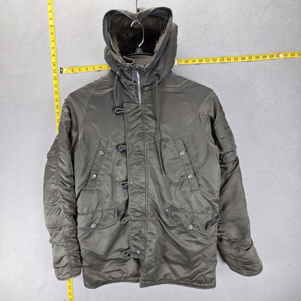 Alpha Industries Jacket Mens S Green N-3B Extreme Cold Weather Parka Military